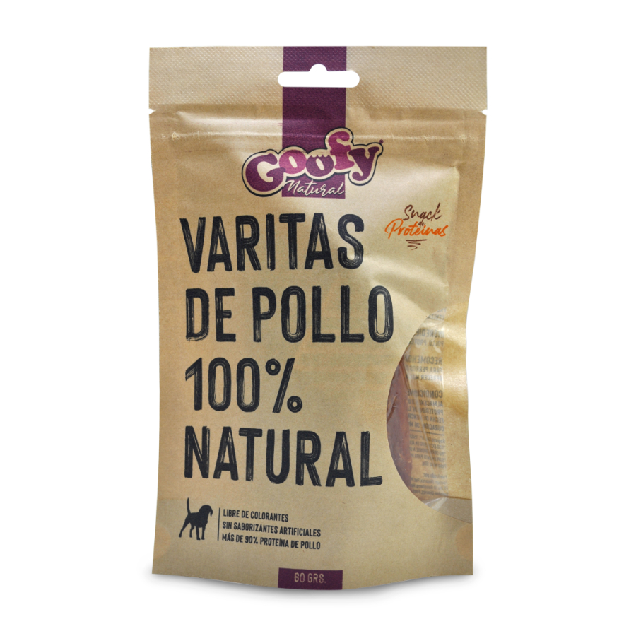 Snack varitas pollo goofy natural